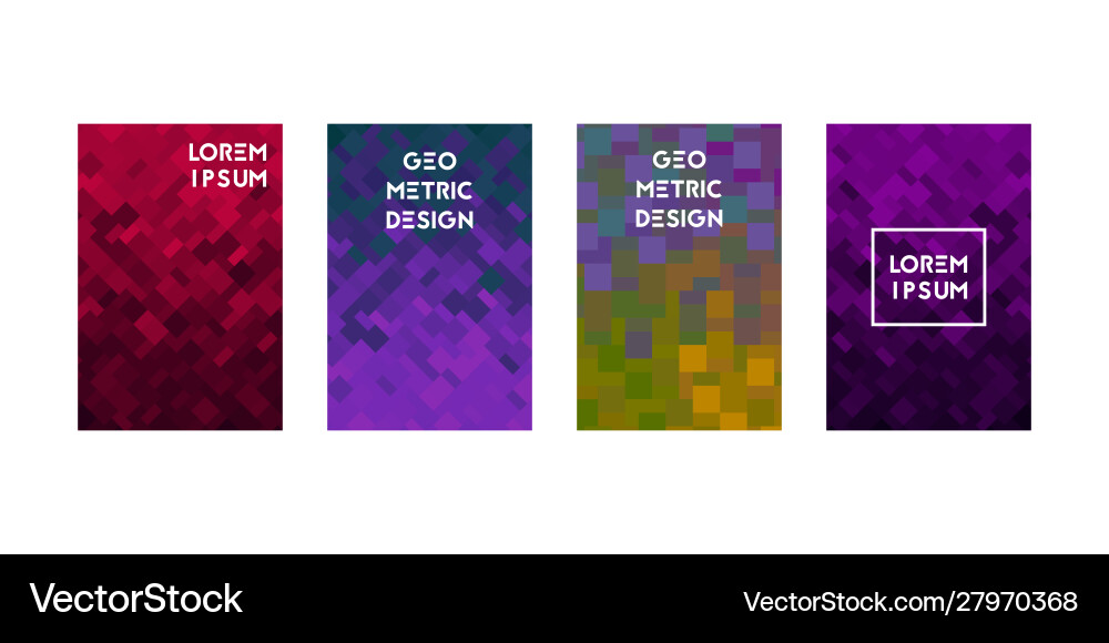 Cards set with abstraction square texture Cards set with abstraction square texture vector image