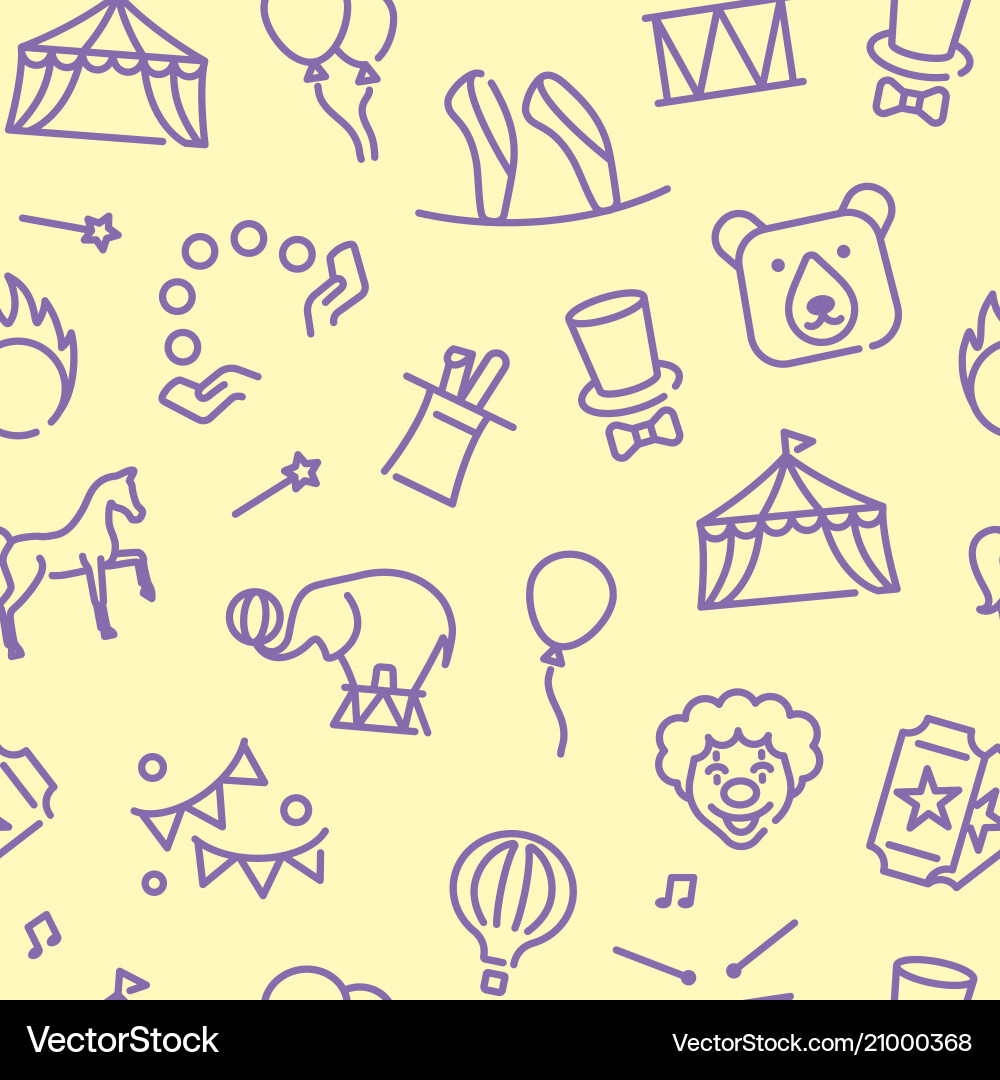 Circus background in linear style Circus background in linear style vector image