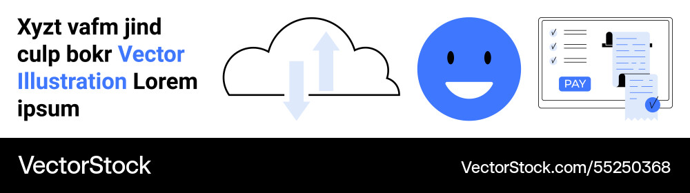 Cloud data transfer user experience and digital Cloud data transfer user experience and digital Vector Image
