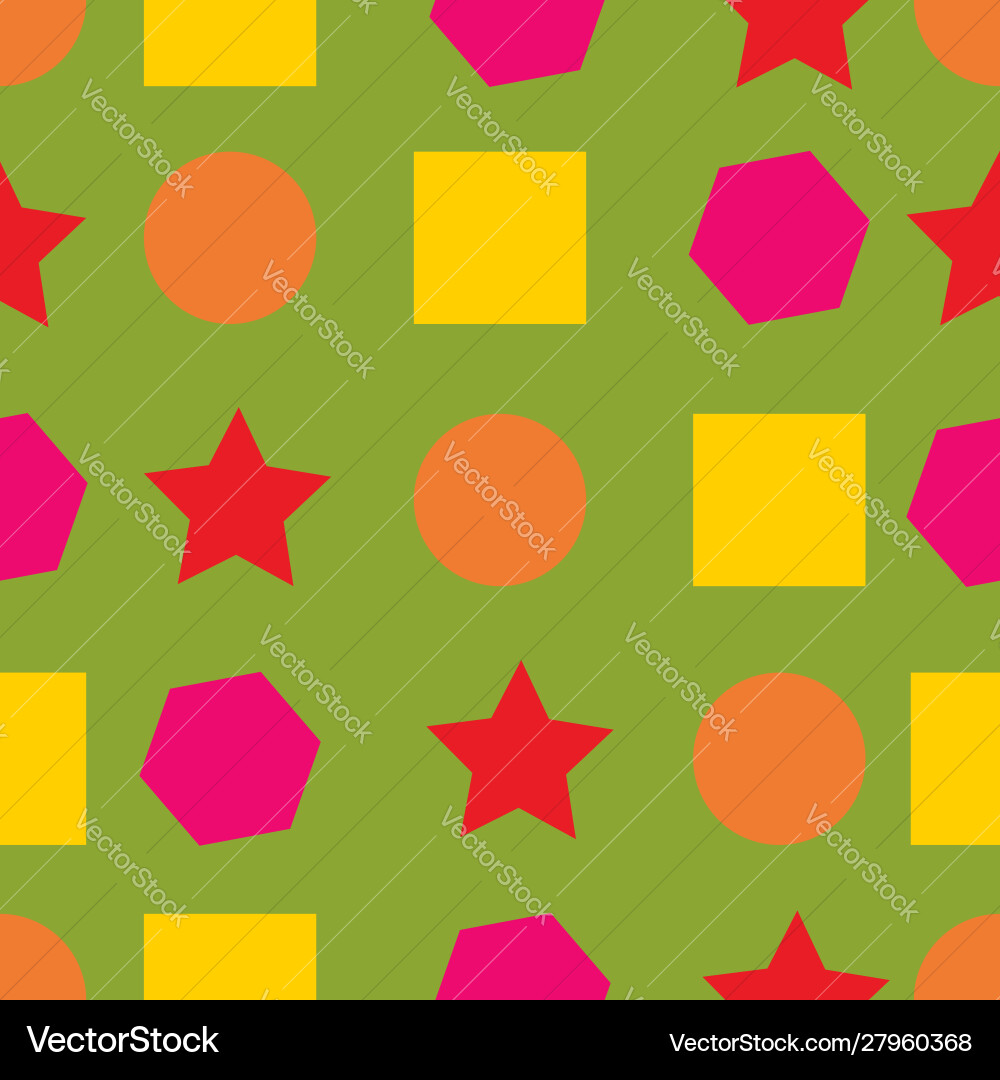 Colorful forms seamless pattern print background Vector Image