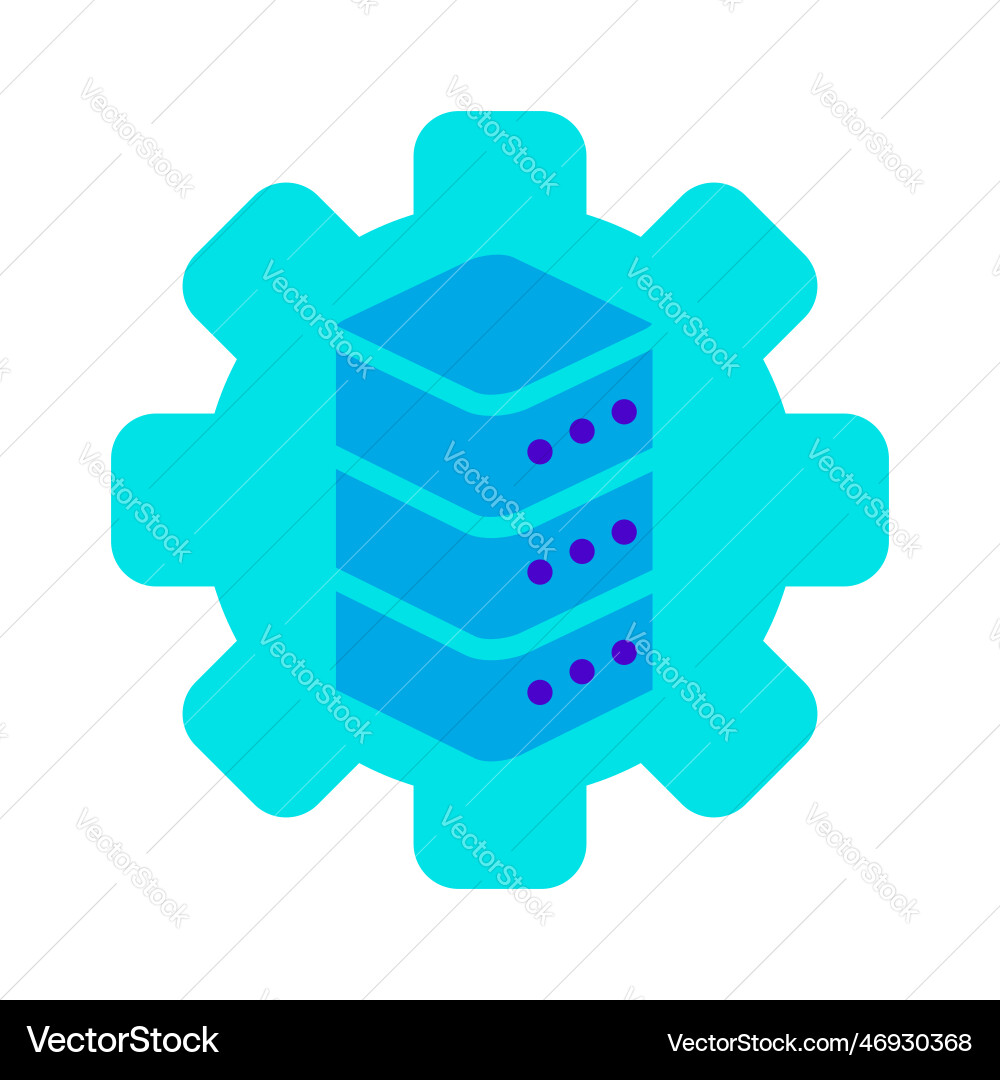 Database system automation icon vector image