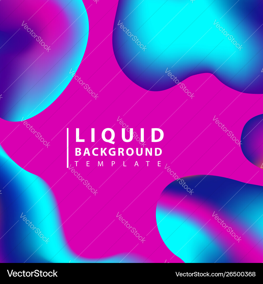 Fluid abstract background colorful liquid shape vector image