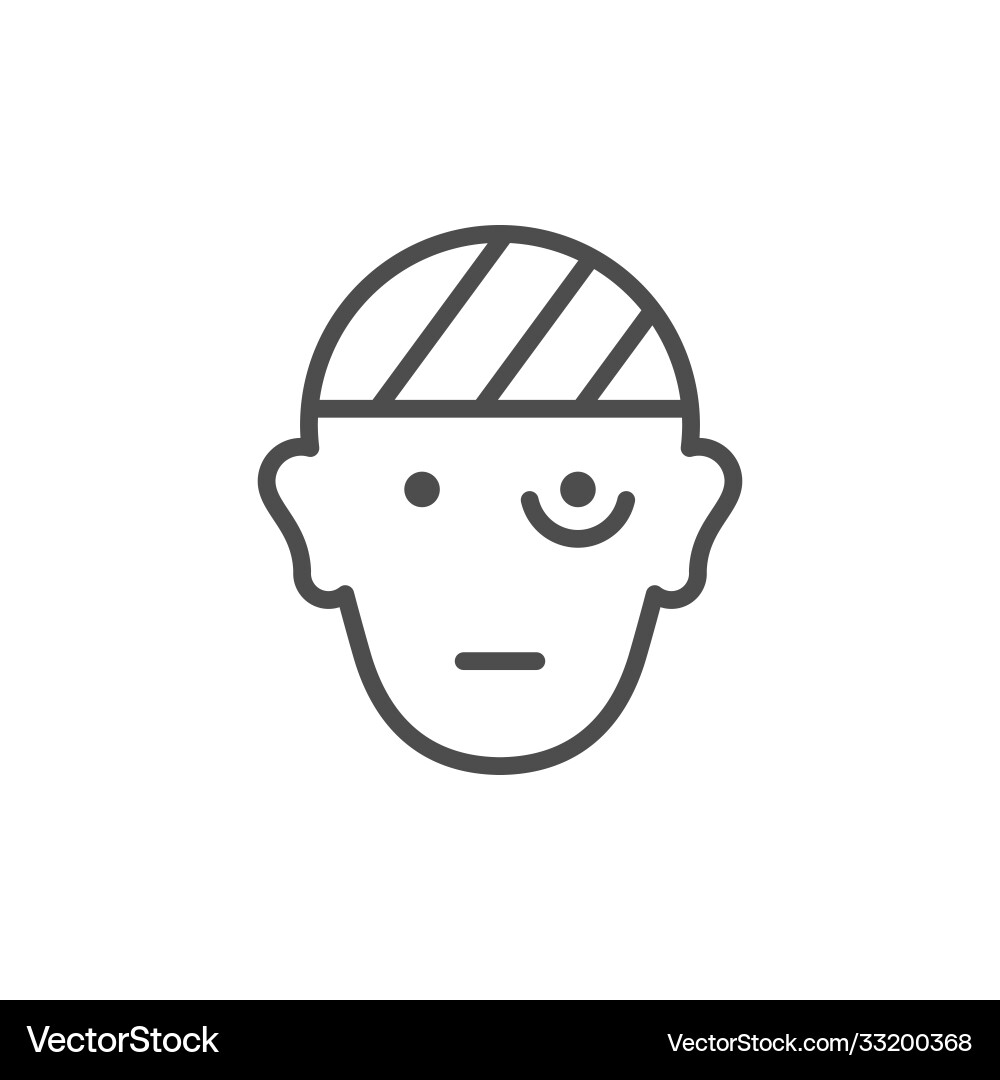 Geschädigte Person Linie Kontur Symbol Geschädigte Person Linie Kontur Symbol vektorbild