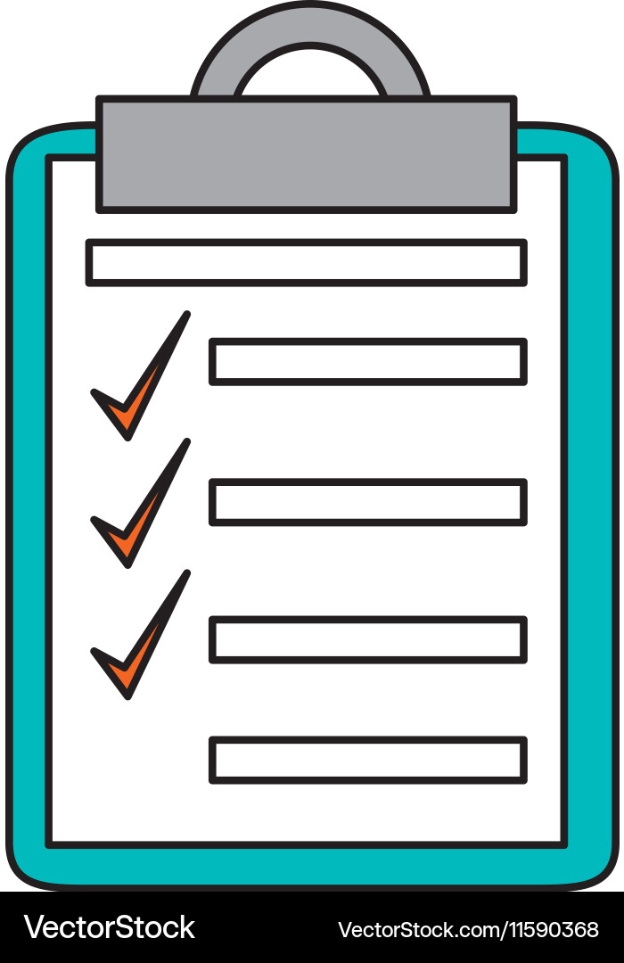 Isolated checklist with checkmark design vector image