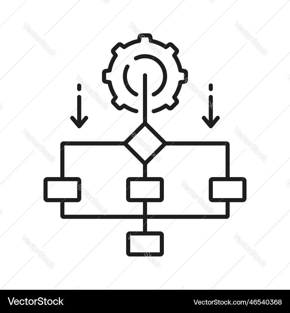 Moving files into folders automatic sorting icon vector image