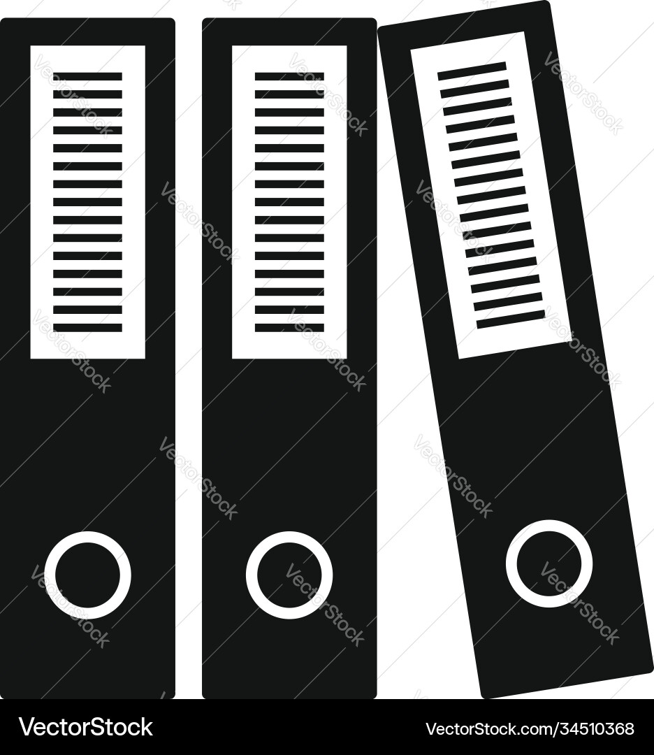 Office folders icon simple style vector image