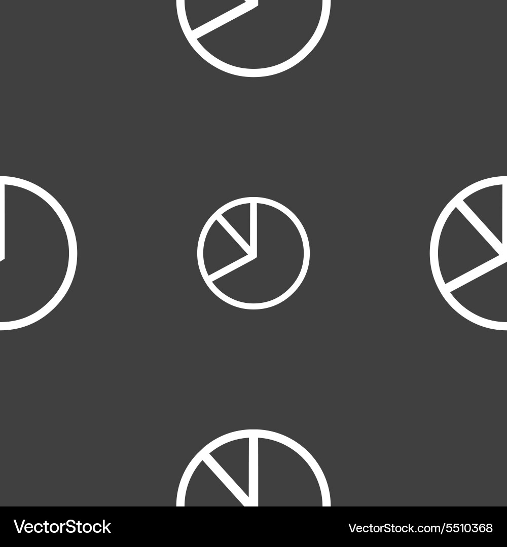 Pie chart graph icon sign seamless pattern vector image