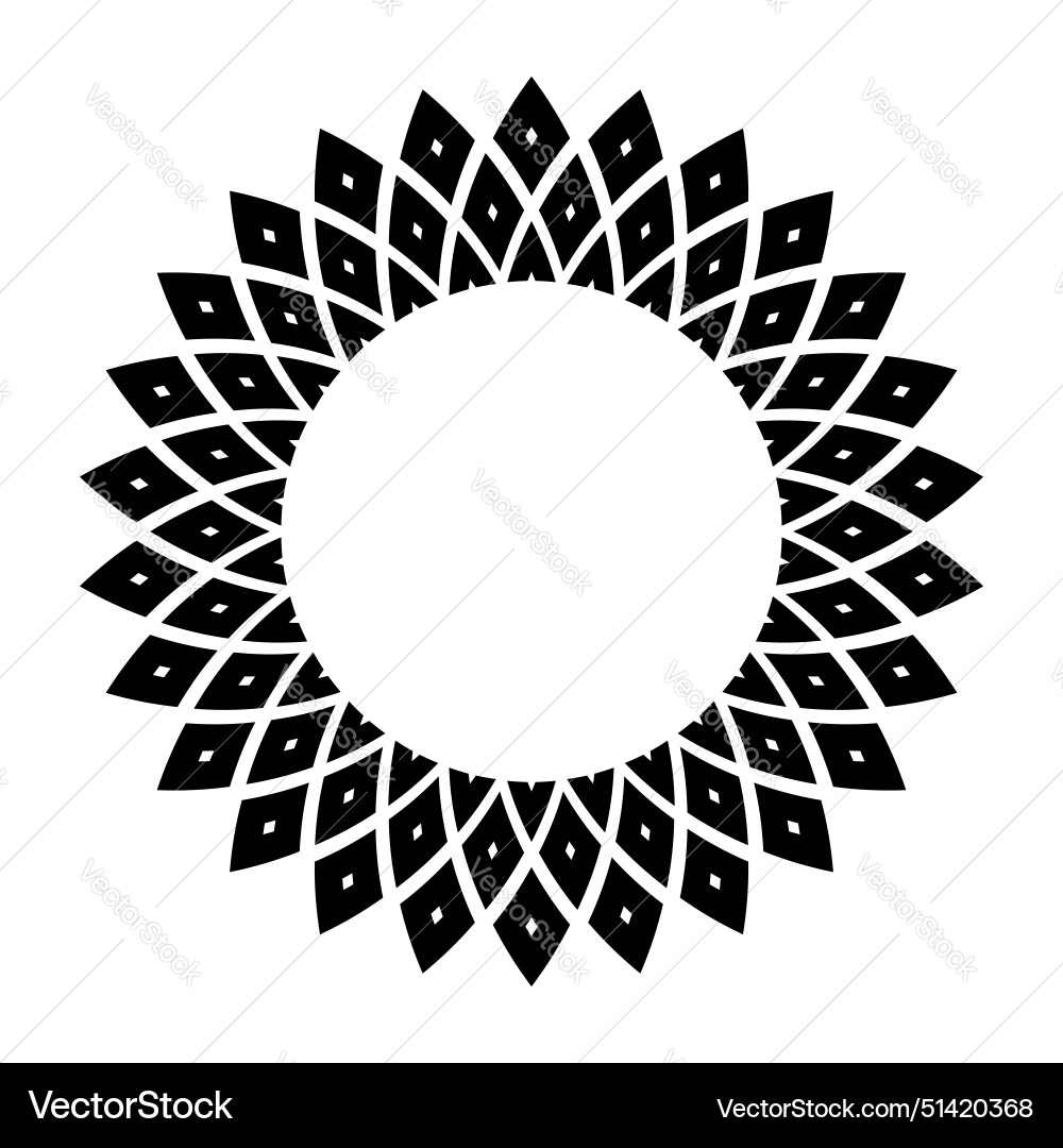 Radial pattern for circle frame vector image