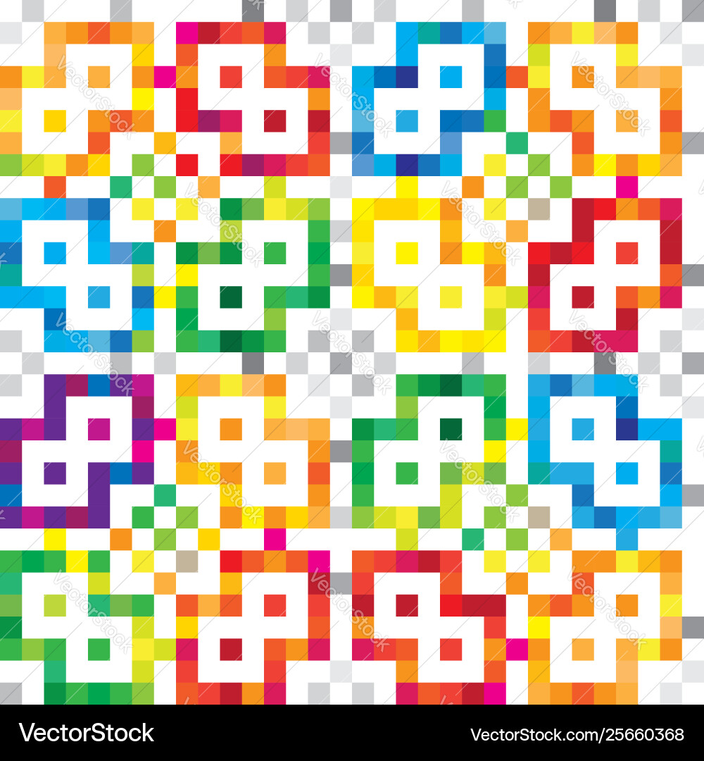 Seamless colored background color squares vector image