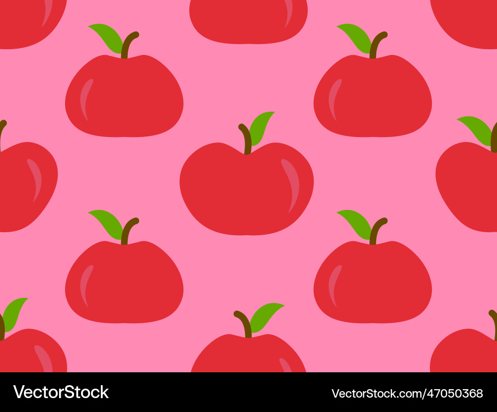 Seamless pattern with red apples apple Seamless pattern with red apples apple Vector Image