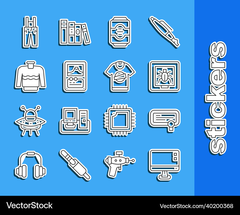 Set line computer monitor screen certificate Set line computer monitor screen certificate vector image