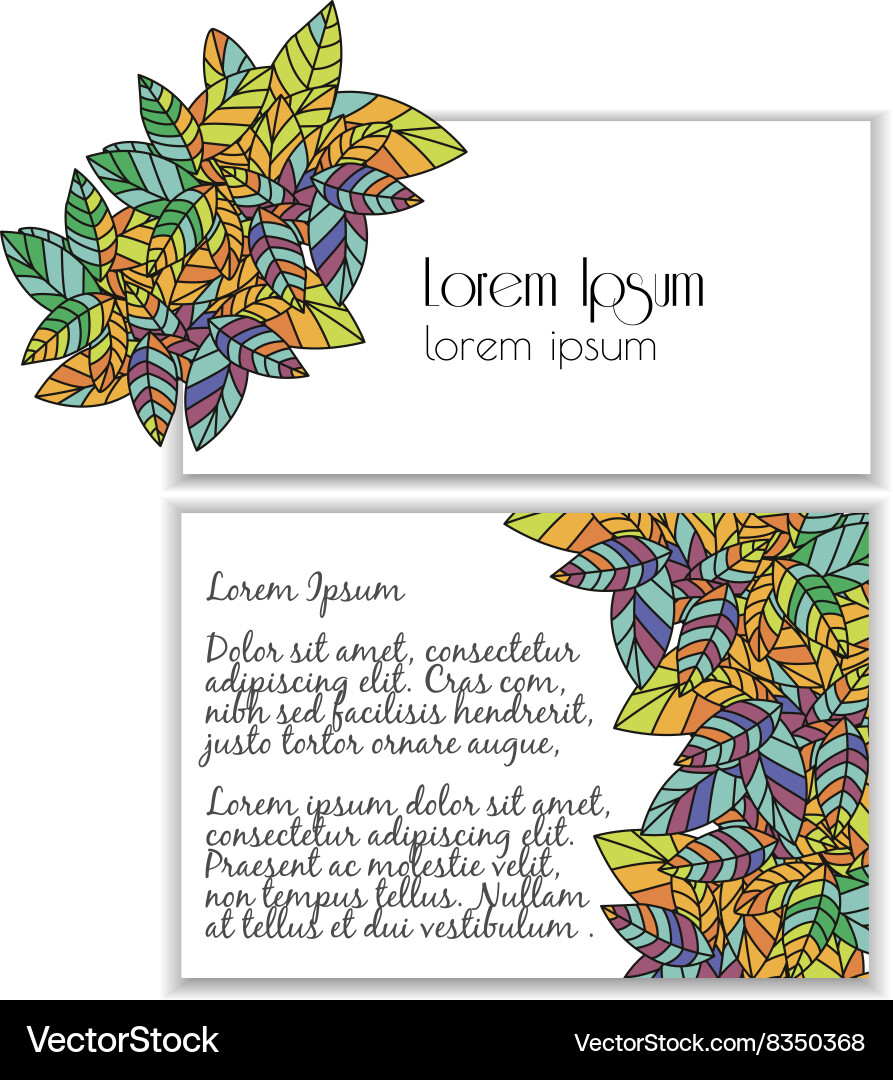 Set of posters doodle paisley for your business Vector Image