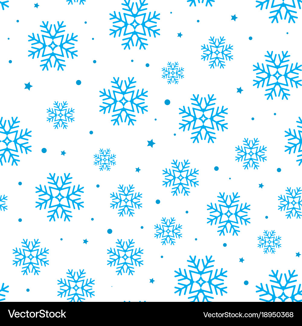 Snowflake seamless pattern Vector Image