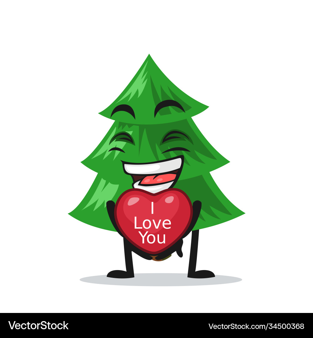 Spruce tree mascot or character Spruce tree mascot or character vector image