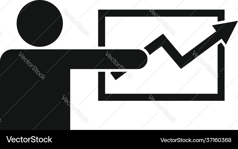 Trader lesson icon simple style Trader lesson icon simple style vector image