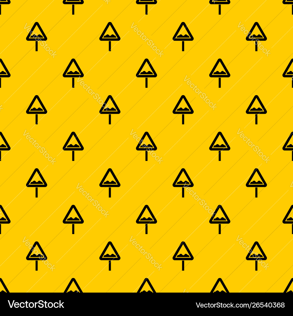 Uneven triangular road sign pattern Uneven triangular road sign pattern vector image