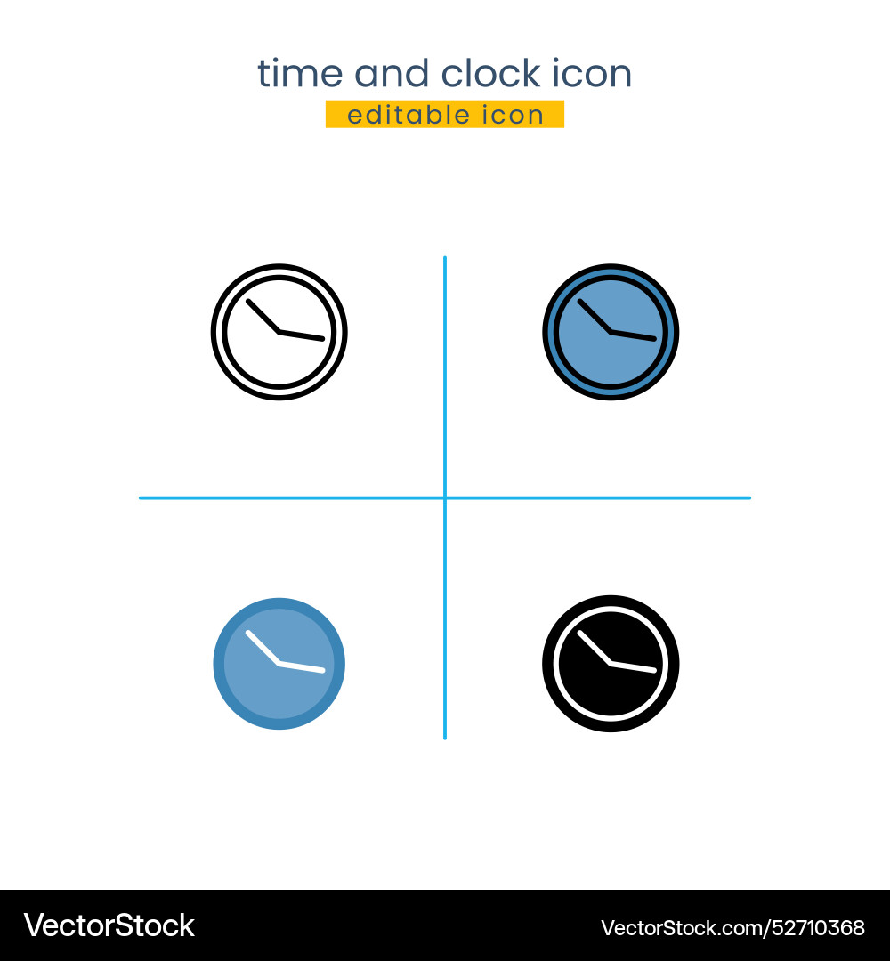 Wait time and clock icon vector image