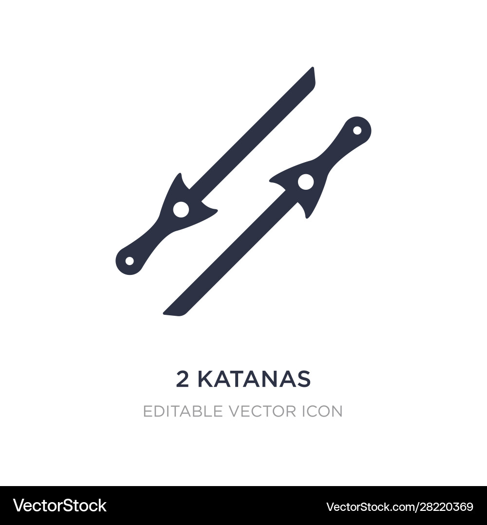 2 katanas icon on white background simple element Vector Image