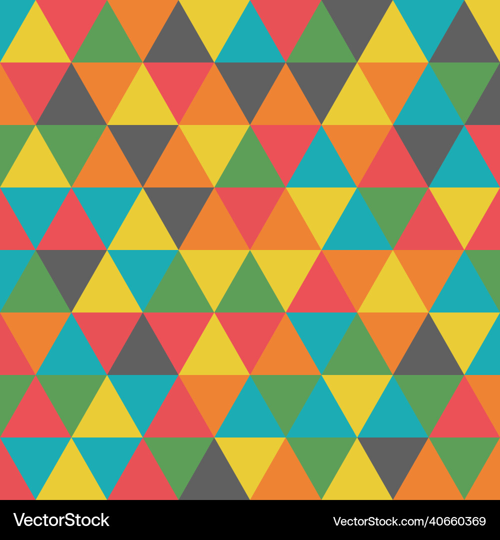 Abstract colorful triangles pattern vector image