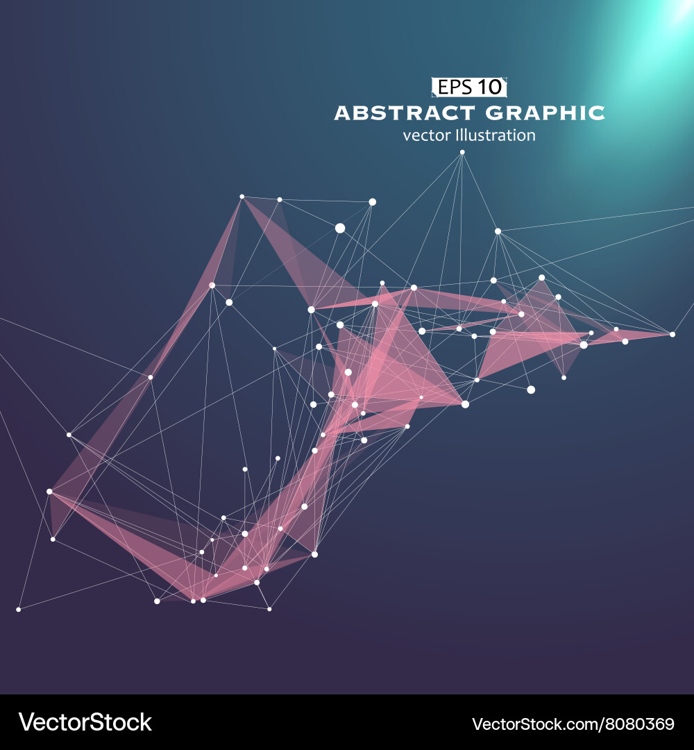 Abstract Line and Surface Network vector image