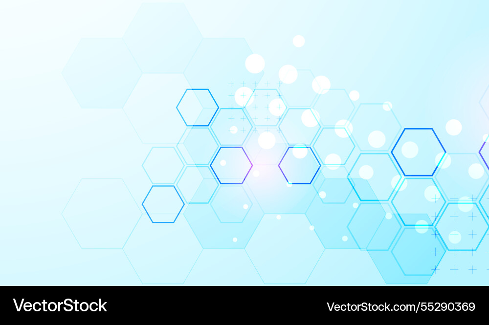 Abstrakte Wissenschaft Hintergrund mit hexagons blau Abstrakte Wissenschaft Hintergrund mit hexagons blau vektorbild