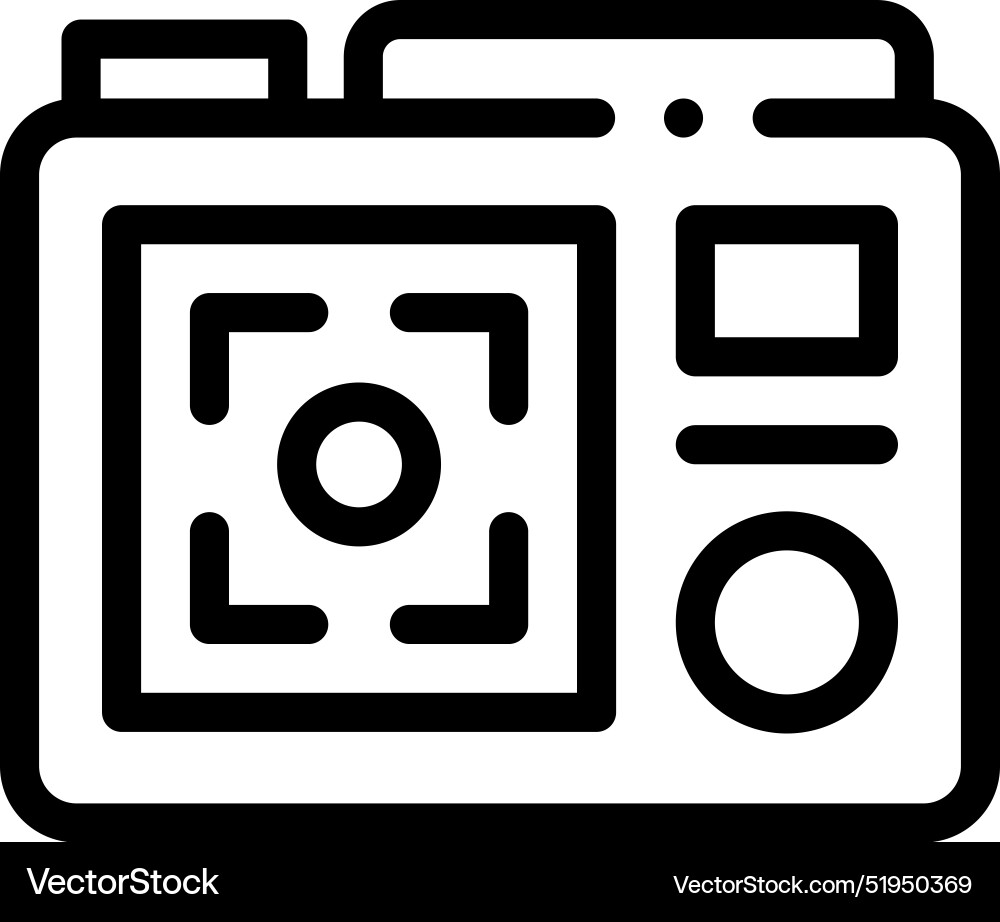 Camera icon thin linear style design isolated Camera icon thin linear style design isolated Vector Image