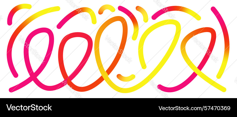 Colorful dynamic gradient lines set wavy abstract Colorful dynamic gradient lines set wavy abstract vector image
