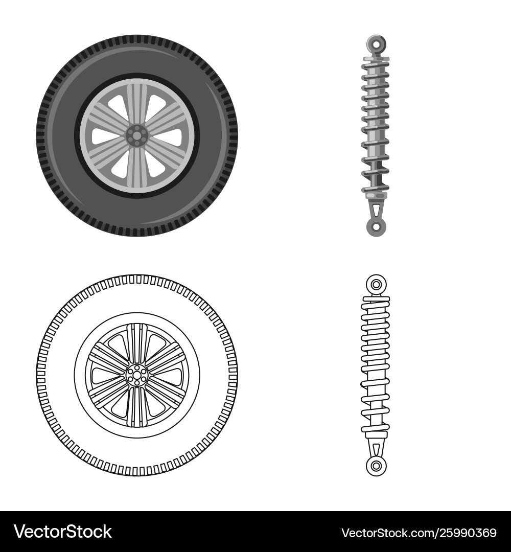 Design auto and part sign set vector image