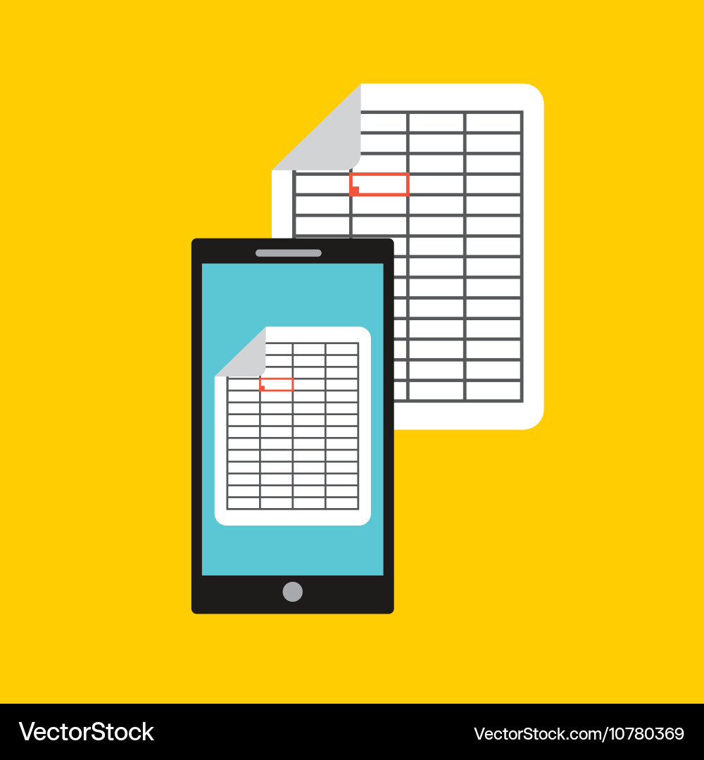 Document format with electronic device vector image