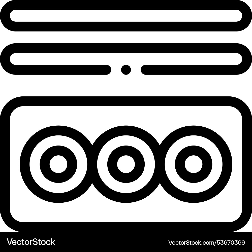 Fish icon thin linear style design isolated Fish icon thin linear style design isolated vector image