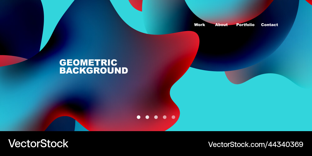 Flowing gradient colors and round elements Vector Image