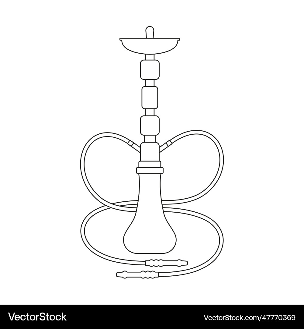 Hookah icon in the form of a flat pattern Vector Image