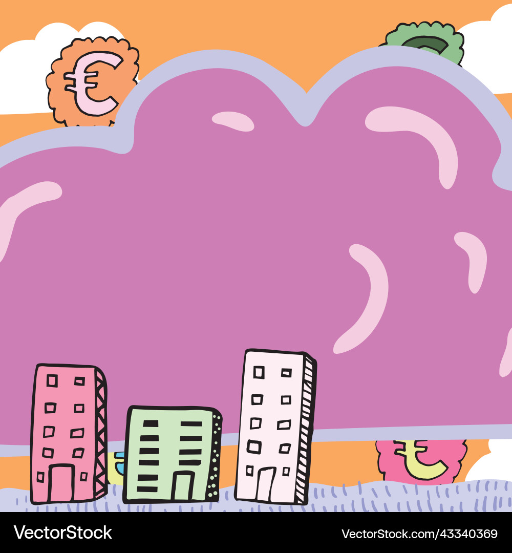 Important message written in shape of cloud Important message written in shape of cloud vector image