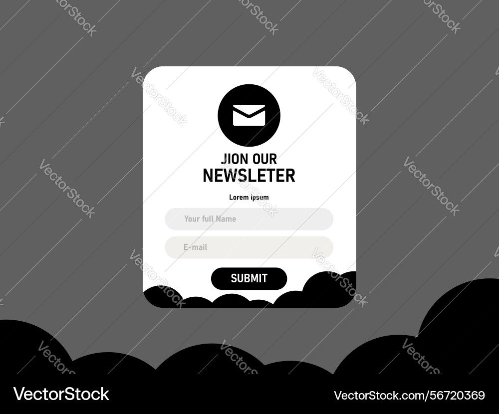 Join our newsletter program on web banner template Join our newsletter program on web banner template vector image