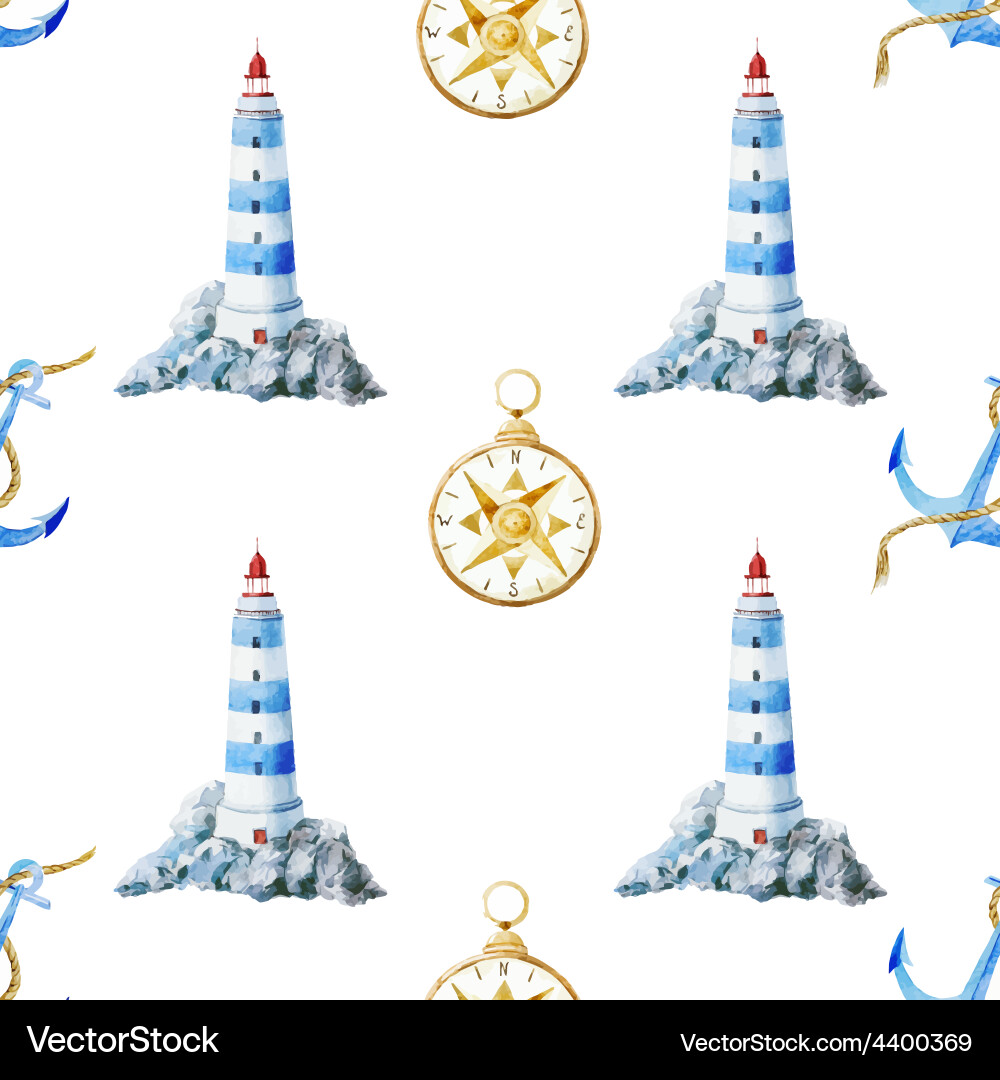 Lighthouse pattern vector image