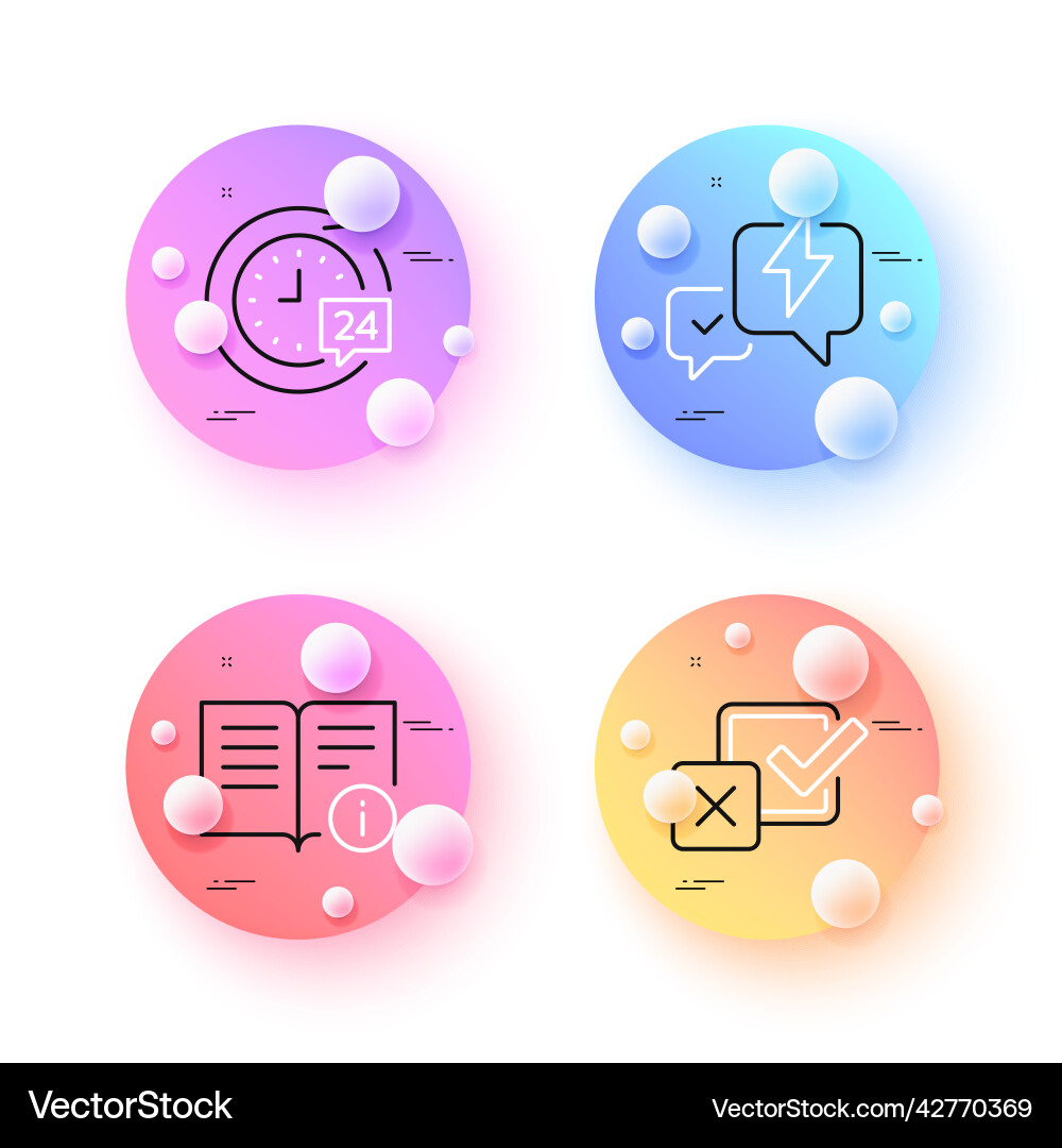 Lightning bolt checkbox and technical info Lightning bolt checkbox and technical info vector image