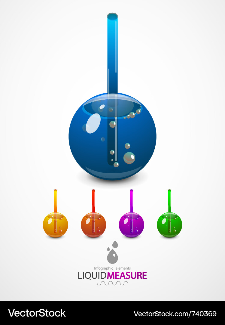Liquid measure elements Vector Image