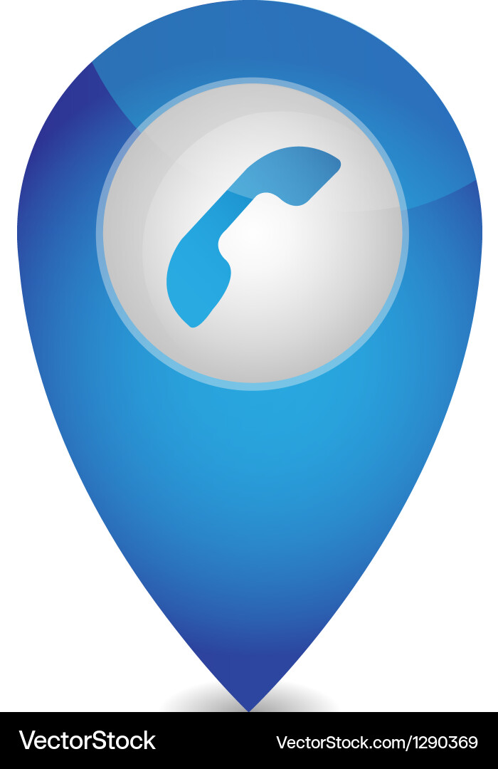 Map pointer with phone Vector Image
