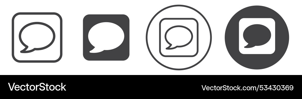 Message icon thin line vector image