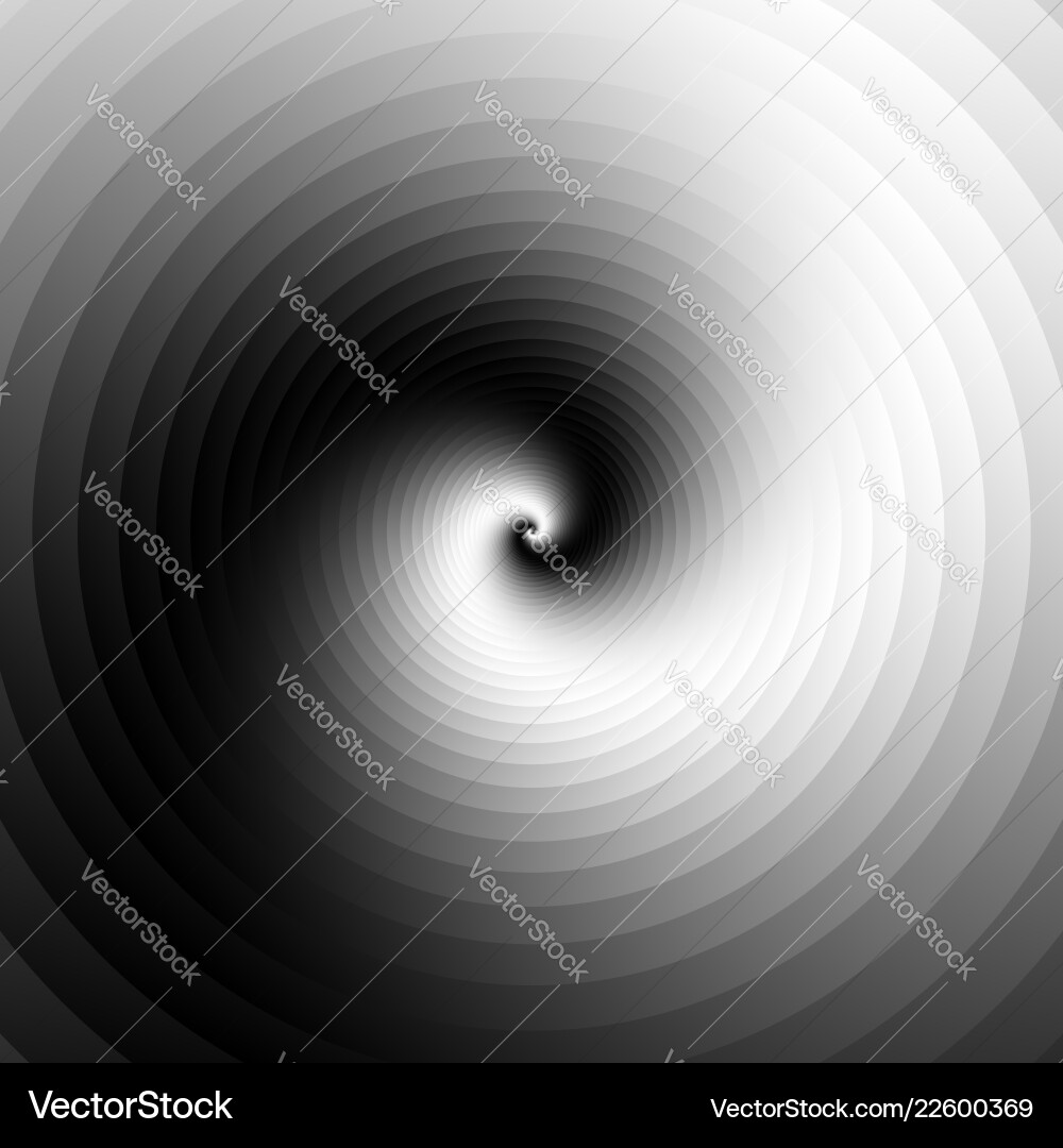 Ripple pattern with concentric circles grayscale Ripple pattern with concentric circles grayscale vector image