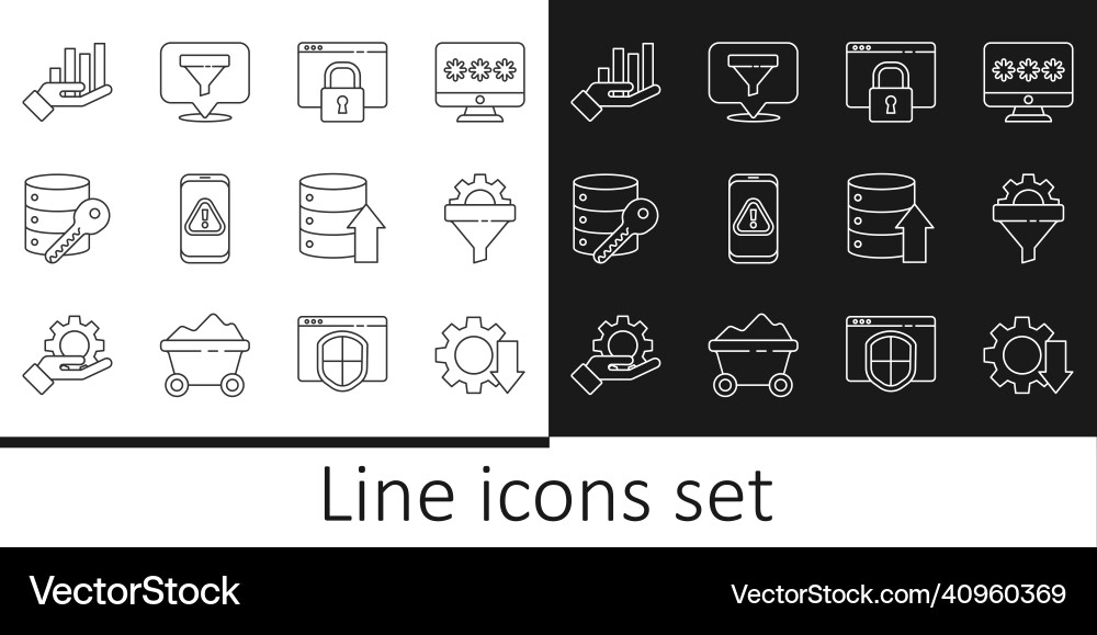 Set line cost reduction secure your site https Set line cost reduction secure your site https vector image