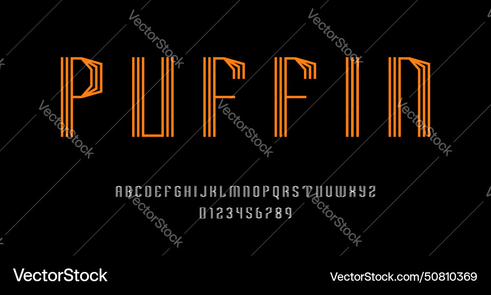 Set of alphabets font letters and numbers Set of alphabets font letters and numbers vector image