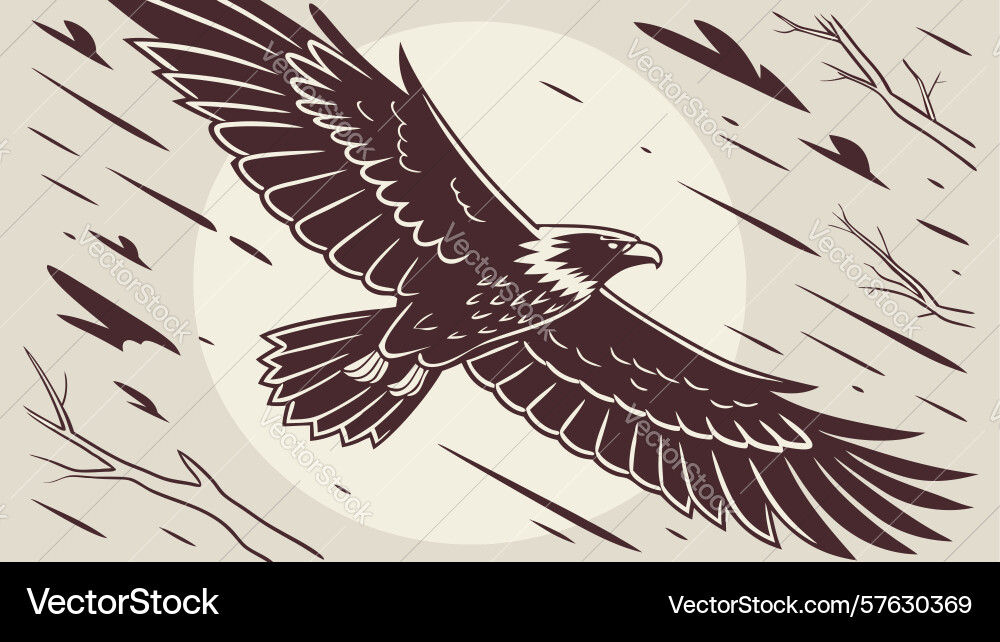Soaring eagle abstract design generative ai Vector Image