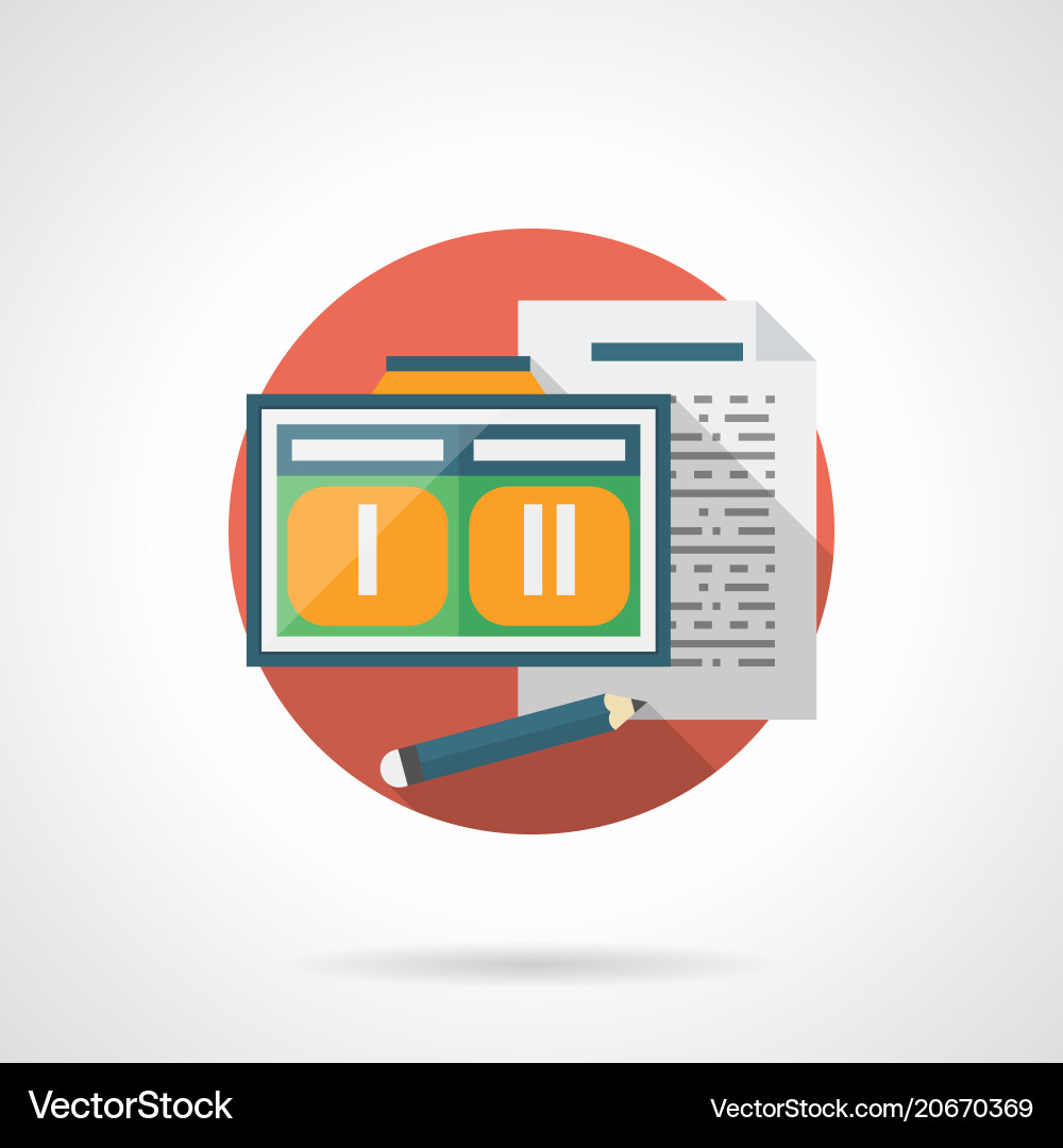 Sports Analytics Icon Vector Image