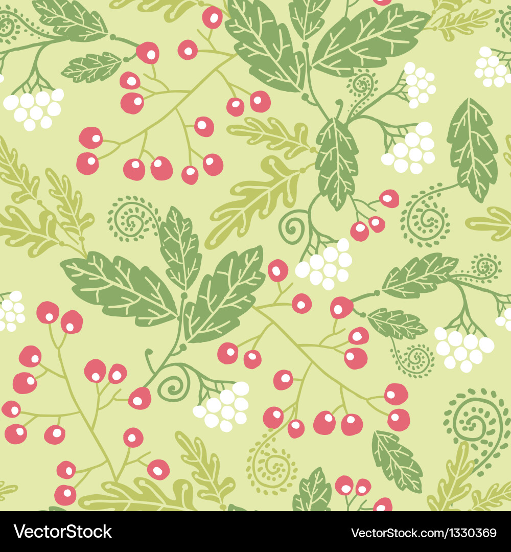Summer berries seamless pattern background vector image