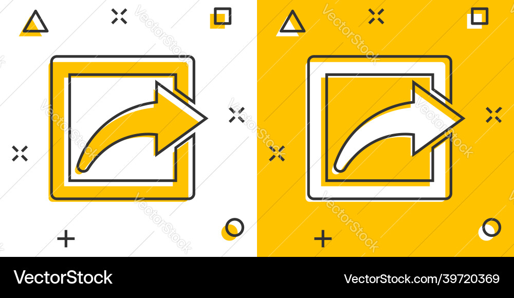 Teile Schaltfläche Symbol im Comic-Stil Pfeil Cartoon Teile Schaltfläche Symbol im Comic-Stil Pfeil Cartoon vektorbild