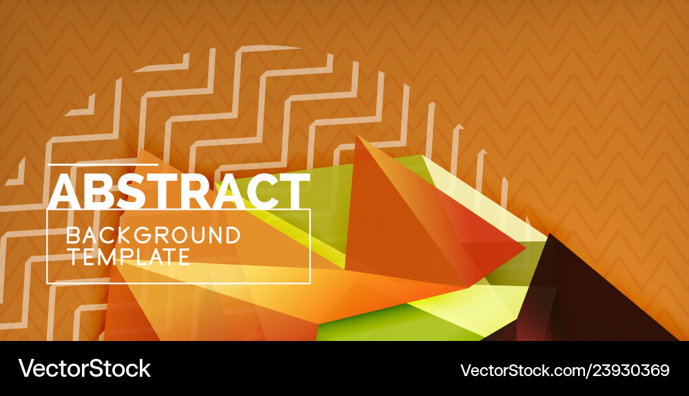 Triangular 3d geometric shapes background Vector Image