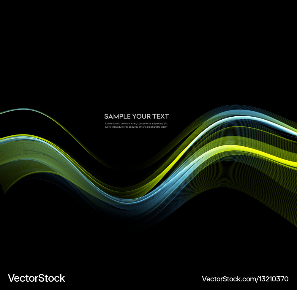 Abstract color wave design element vector image