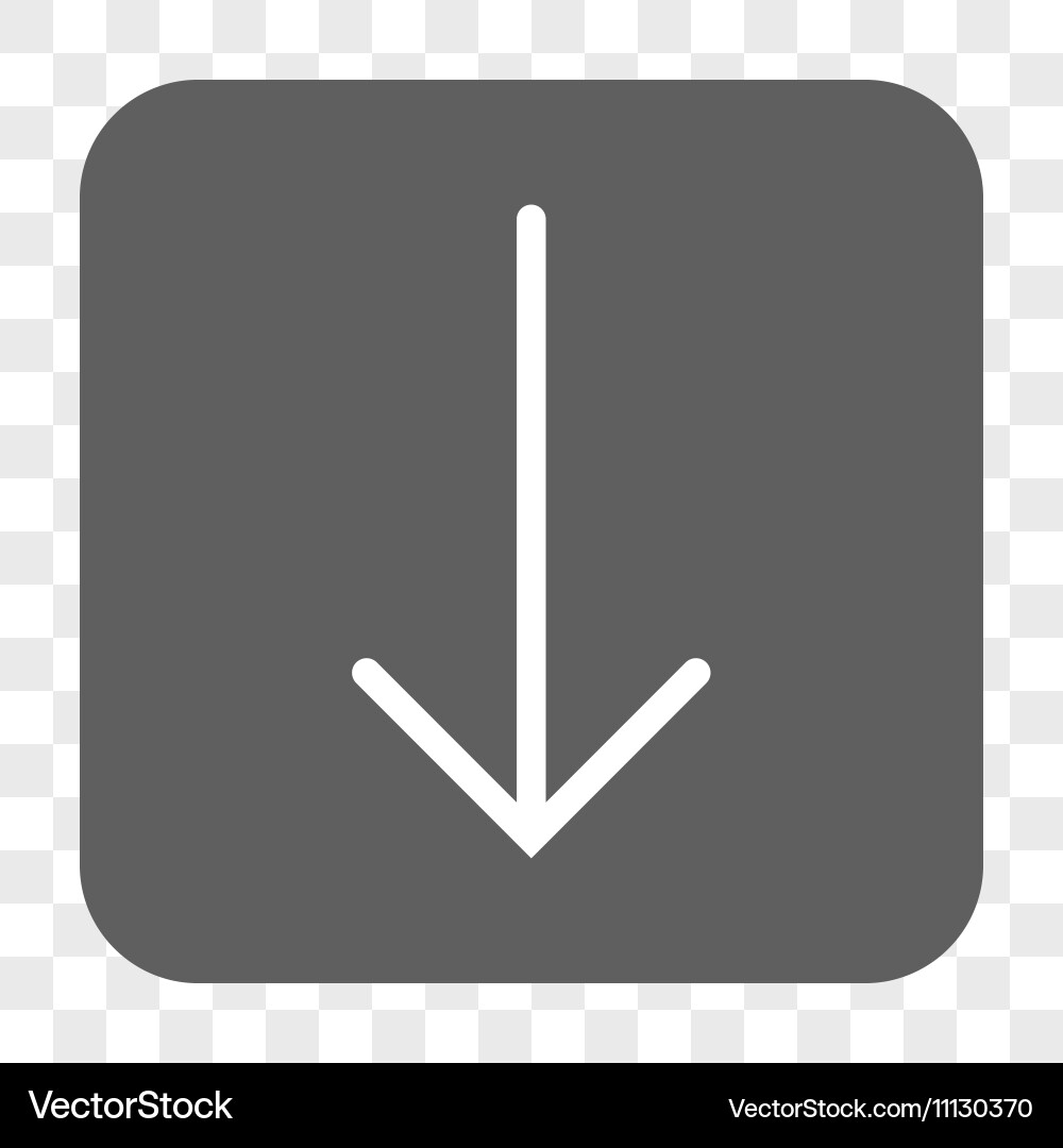 Arrow down rounded square button Vector Image