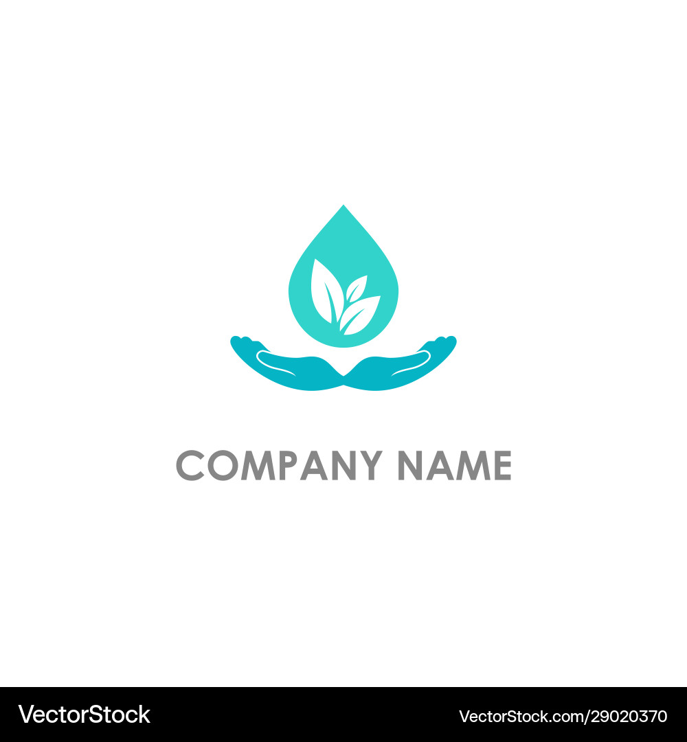 Eco Droplet Handpflege Logo Eco Droplet Handpflege Logo vektorbild